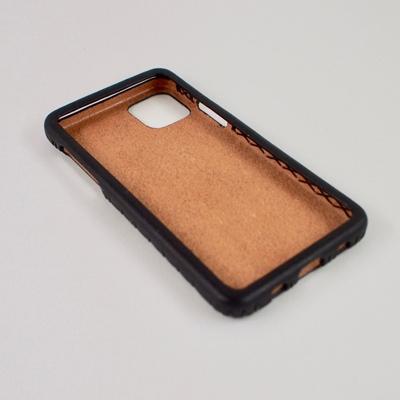 ふるさと納税 七尾市 【iPhone11proMax用】本革ケース/ブラック/ハンドメイド