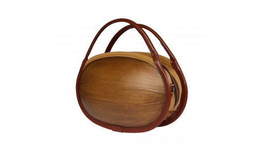 木製バッグ【monacca-bag/ishikoro ブラウン】 ハンドバッグ 木製ハンドバッグ 鞄 カバン バッグ 木のかばん メンズ レディース ファッション 木製 木の プレゼント 贈り物 父の