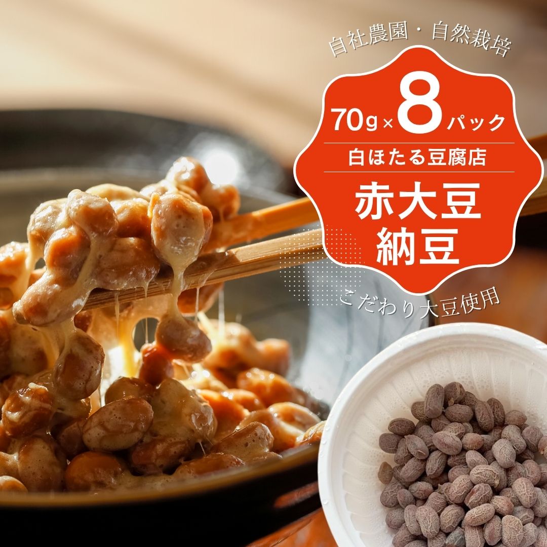 【ふるさと納税】白ほたる豆腐店の赤大豆納豆