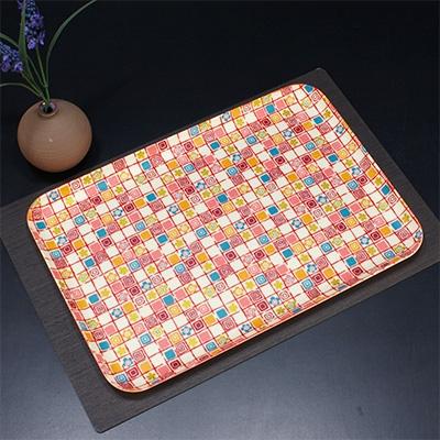 ふるさと納税 海南市 和歌山県海南市 友禅和紙トレー L 39cm 梅桜 格子 2枚セット 食洗機対応 おしゃれなトレー |  | 01