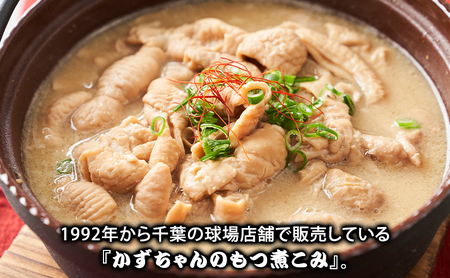 かずちゃんのもつ煮こみ【700g×2袋】惣菜 千葉県 千葉市 お取り寄せグルメ 球場グルメ 球場名物 おかず おつまみ 酒の肴 国産 豚肉 ホルモン もつ 本格的 簡単調理 濃厚 時短 手軽 冷蔵 人