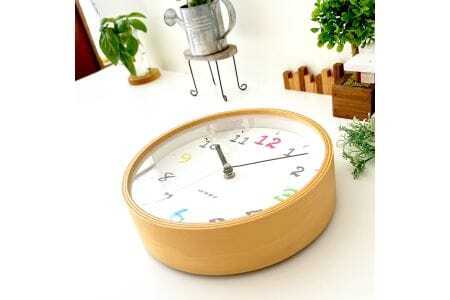 KATOMOKU Plywood clock km-85　木製掛け時計