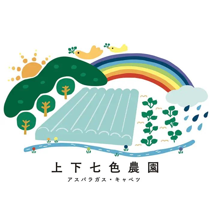 上下七色農園贈答用アスパラガス　2L・Lサイズ　貼箱（600g） No.1093