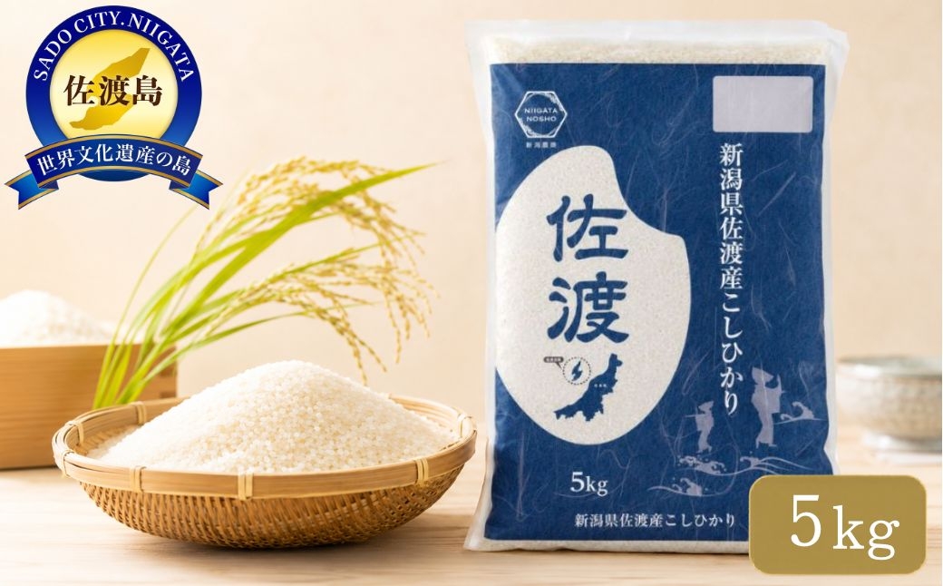 
                  【令和7年産 コシヒカリ 5kg】佐渡産コシヒカリ 5kg×1袋 精米 新潟農商 | 新潟県産コシヒカリ 新潟産コシヒカリ 新潟コシヒカリ 佐渡島産コシヒカリ 新潟県産こしひかり 佐渡産こしひかり お米 米 こしひかり 白米 精米 ブランド米 おこめ コメ 5キロ にいがた さど 新潟県 佐渡市
                