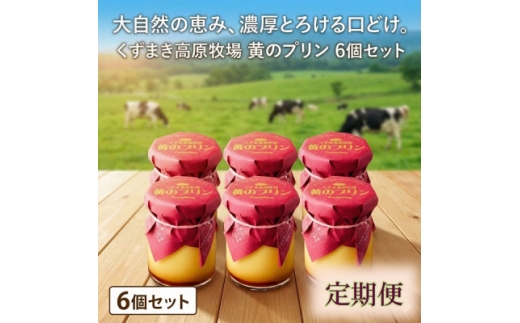 ＜毎月定期便＞くずまき高原牧場 黄のプリン 6個セット全8回【4078698】
