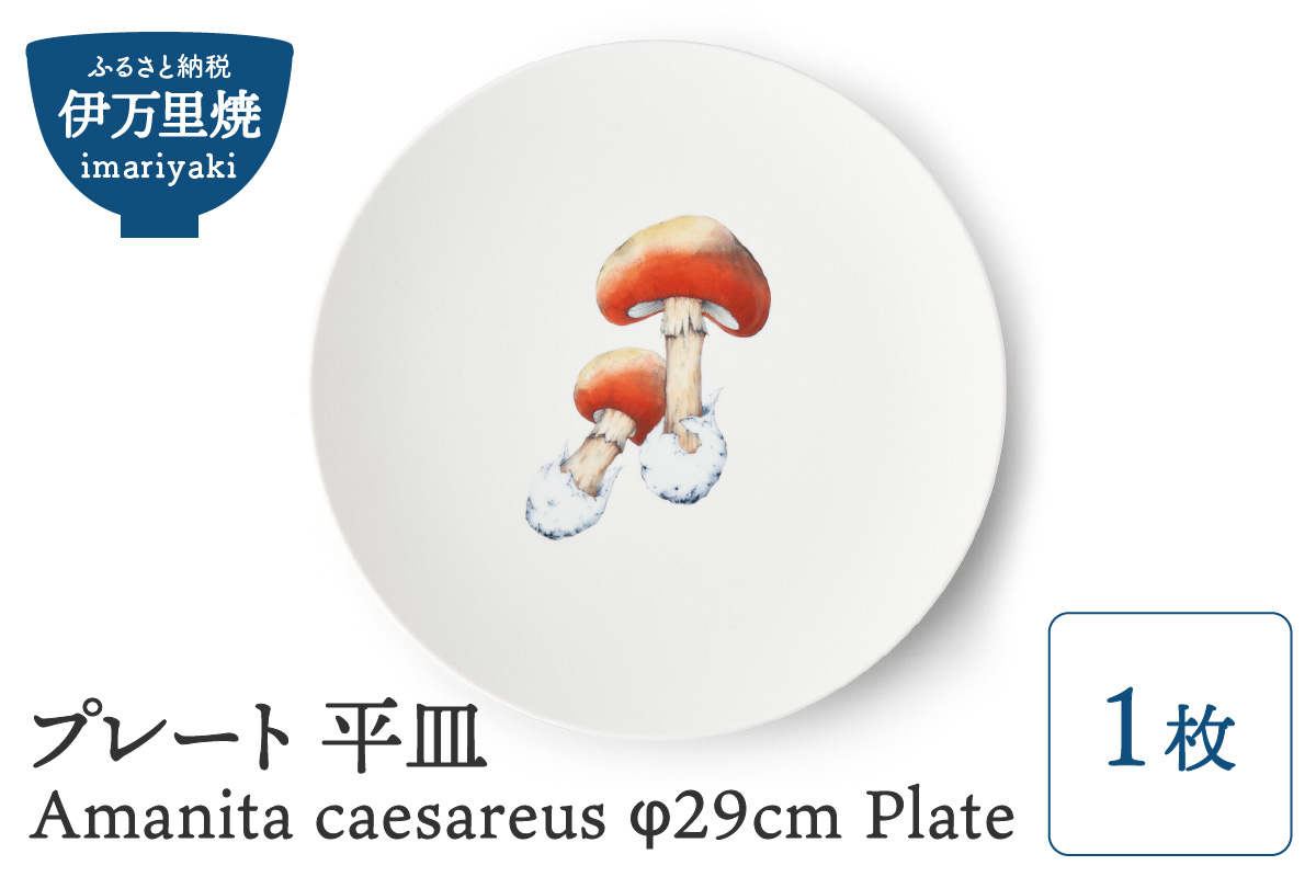 【伊万里焼】プレート 平皿 Amanita caesareus φ29cm Plate H835