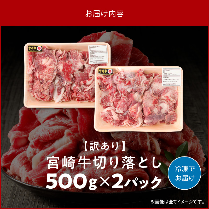 【訳あり】宮崎牛切り落とし1kg N0140-YA2250_イメージ5