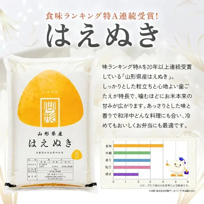 ≪新米予約≫ 令和８年10月下旬発送 精米 はえぬき 10kg 5kg×2袋 山形県産 令和8年産米 ご希望の時期頃お届け 東北 山形県 遊佐町 庄内地方 精米 白米 小分け 少人数[1577R08M