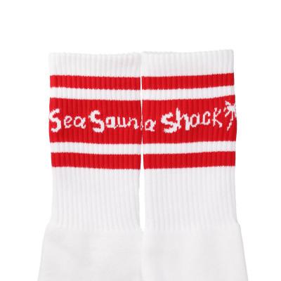 ふるさと納税 館山市 【Sea Sauna Shackオリジナル】レッド ロゴソックス S/M |  | 01