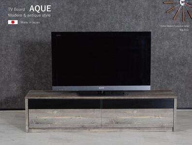 180幅テレビボード 完成品 スモークガラス リビング収納 テレビ台 180センチ【ウォールナット柄（ブラウン色）】