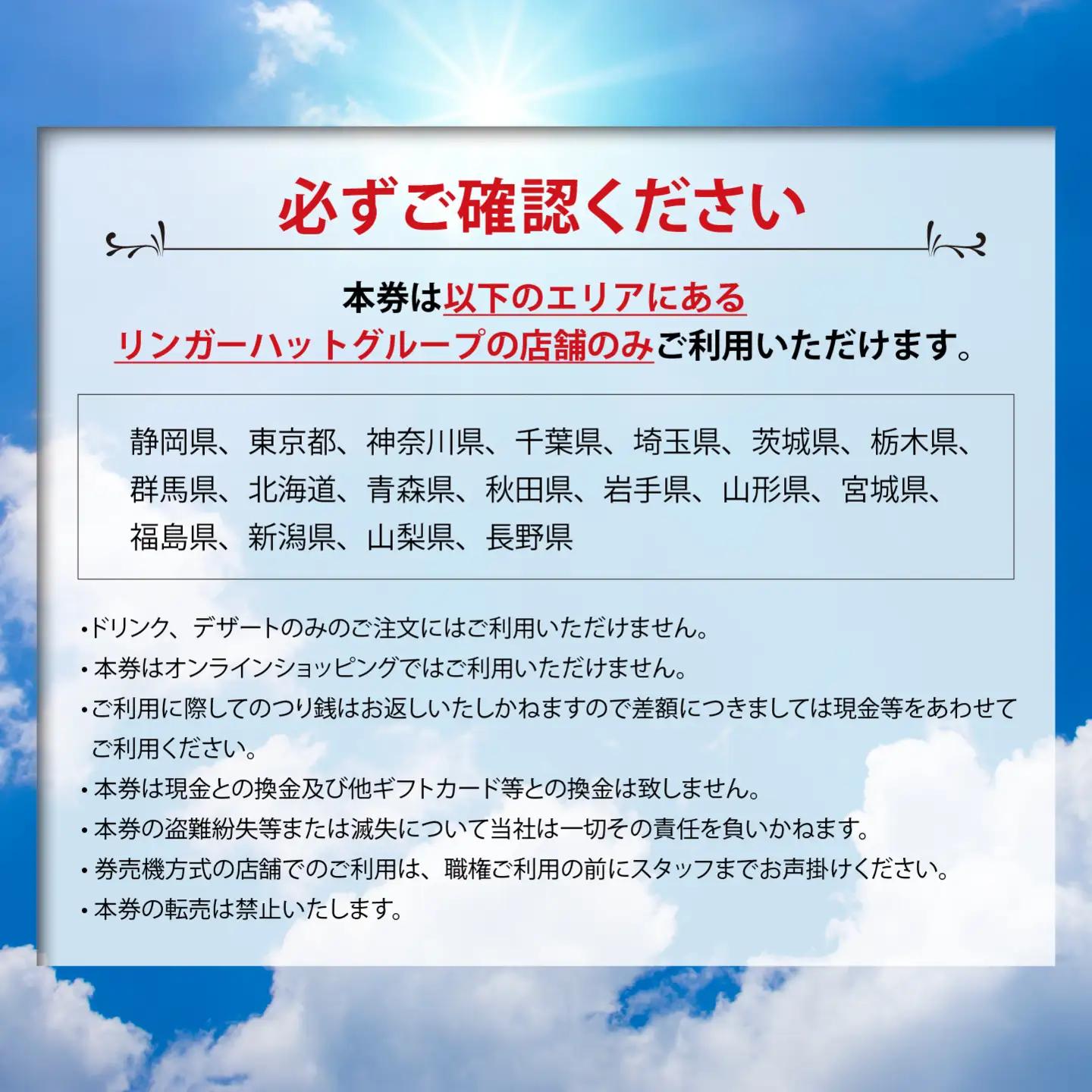 リンガーハットグループ 共通食事券 3000円（500円×6枚）エリア限定 食事券