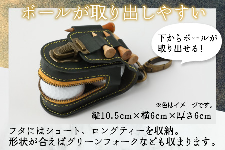 【5色から選べる】ボールが取出しやすい ゴルフボールケース 父の日・退職祝い ゴルフ女子にも大人気 茶【イニシャル名入れ対応】