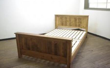 セミダブルベッド ヒッコリー フットAタイプ 【ハンドブラウン色】