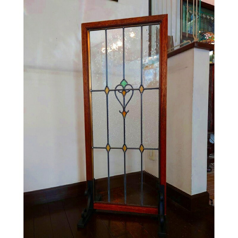 【ふるさと納税】 テレビドラマ美術協力店制作 「華麗なる一族」使用デザイン「ステンドグラス衝立」