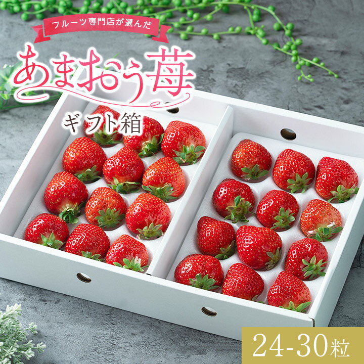 【ふるさと納税】【11月下旬より順次発送】フルーツ専門店が選んだ「あまおう苺」ギフト箱(24-30粒)(大野城市)_ いちご 苺 イチゴ フルーツ 果物 くだもの ふるーつ 青果 あまおう 旬 人気 産直 農家直送 国産 希少 品種 ギフト 贈答 【配送不可地域：離島】【1083230】