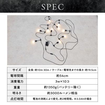 ふるさと納税 小牧市 アウトドアに最適なストリングライト|Z042 電球色[172C11-01] |  | 03