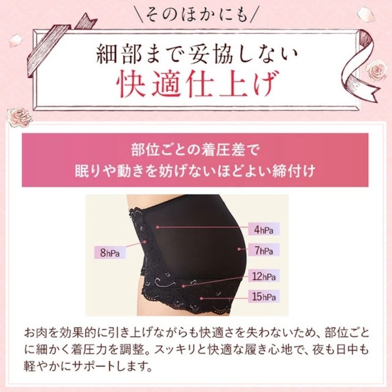 【単品】 LUNAナチュラルアップショーツ　ショーツ ヒップアップ 美尻 ヒップケア 贅肉 くびれ ヒップライン 補正 かわいい L アンティークダスティピンク