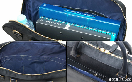 ブリーフケース＜ネイビーブラウン＞　【12203-0405-3】