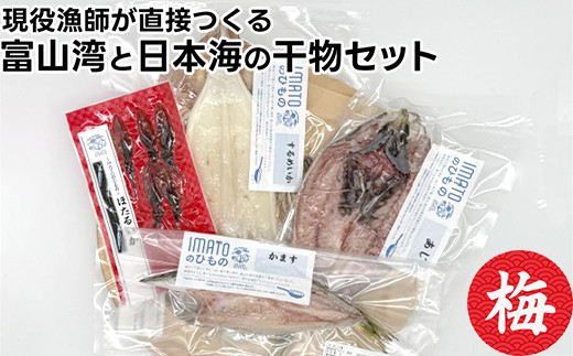 
[№5683-0499]現役漁師が直接つくる富山湾と日本海の干物セット(梅)

