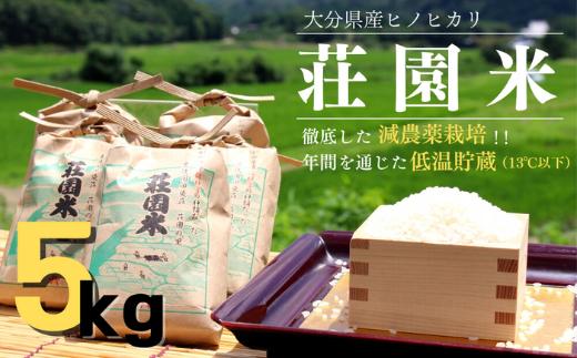 米 5kg 荘園米 お米 精米 ヒノヒカリ ひのひかり