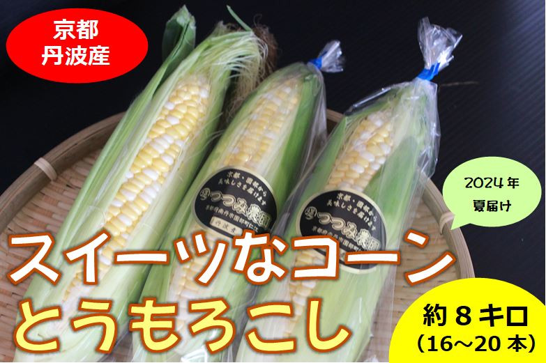 
【早期受付・数量限定・夏収穫】　とうもろこし・つつみ農園人気No1＜スイーツなコーン＞約8kg(16～20本)020R002
