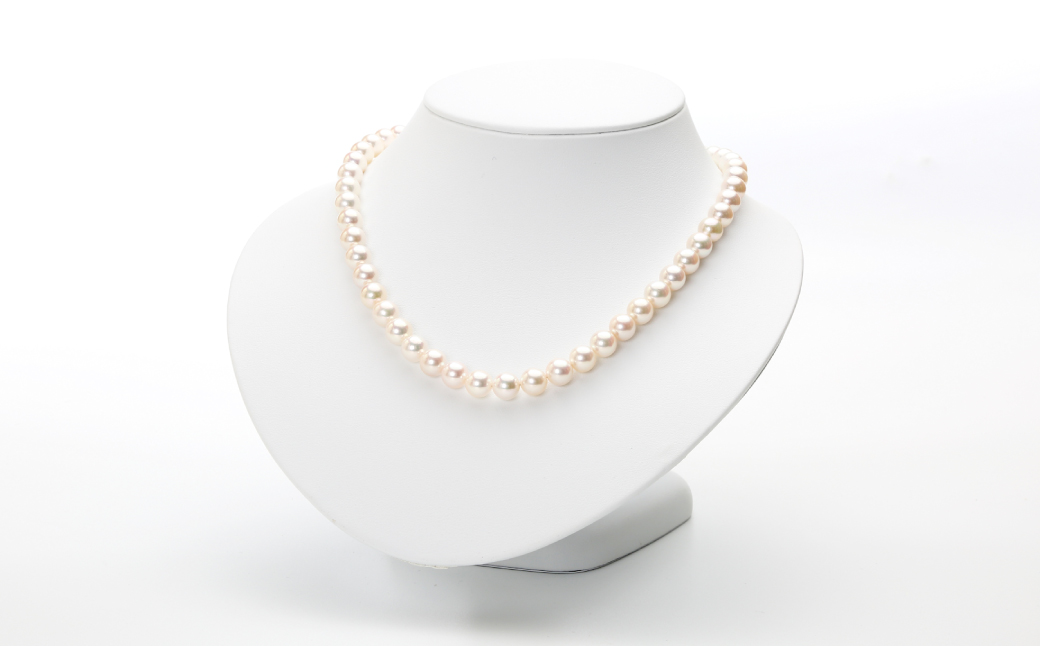 【オーロラ花珠鑑別鑑定書付】あこや真珠 (8−8.5mm珠) ネックレス & ピアス セット ／ ジュエリー アクセサリー パール 長崎県 長崎市