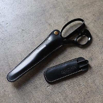 ふるさと納税 長岡京市 栃木レザーのはさみケースセット【ブラック】 裁ちばさみ  糸きりばさみ  ハサミ ケース 革 本革 |  | 01