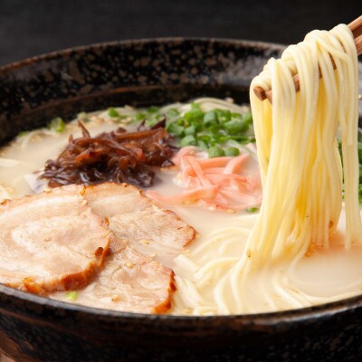 【毎月定期便】博多長浜ラーメン6食入×2箱(12食入)【豚骨ラーメン】(宇美町)全3回