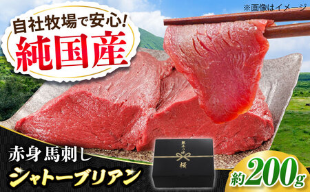 『純国産』熊本の味 赤身 馬刺し シャトーブリアン 約200g チルド 冷蔵 ブロック【有限会社 九州食肉産業】[AYCN057]