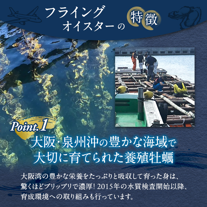 殻付き 牡蠣 3kg 冷凍 加熱用 (約33個〜60個) フライングオイ