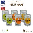 【ふるさと納税】【 お歳暮 熨斗付 】 群馬麦酒 6缶 セット ビール 地ビール お酒 酒 アルコール 6缶 飲み比べ 350ml 缶ビール 嬬恋高原ブルワリー お歳暮 熨斗対応