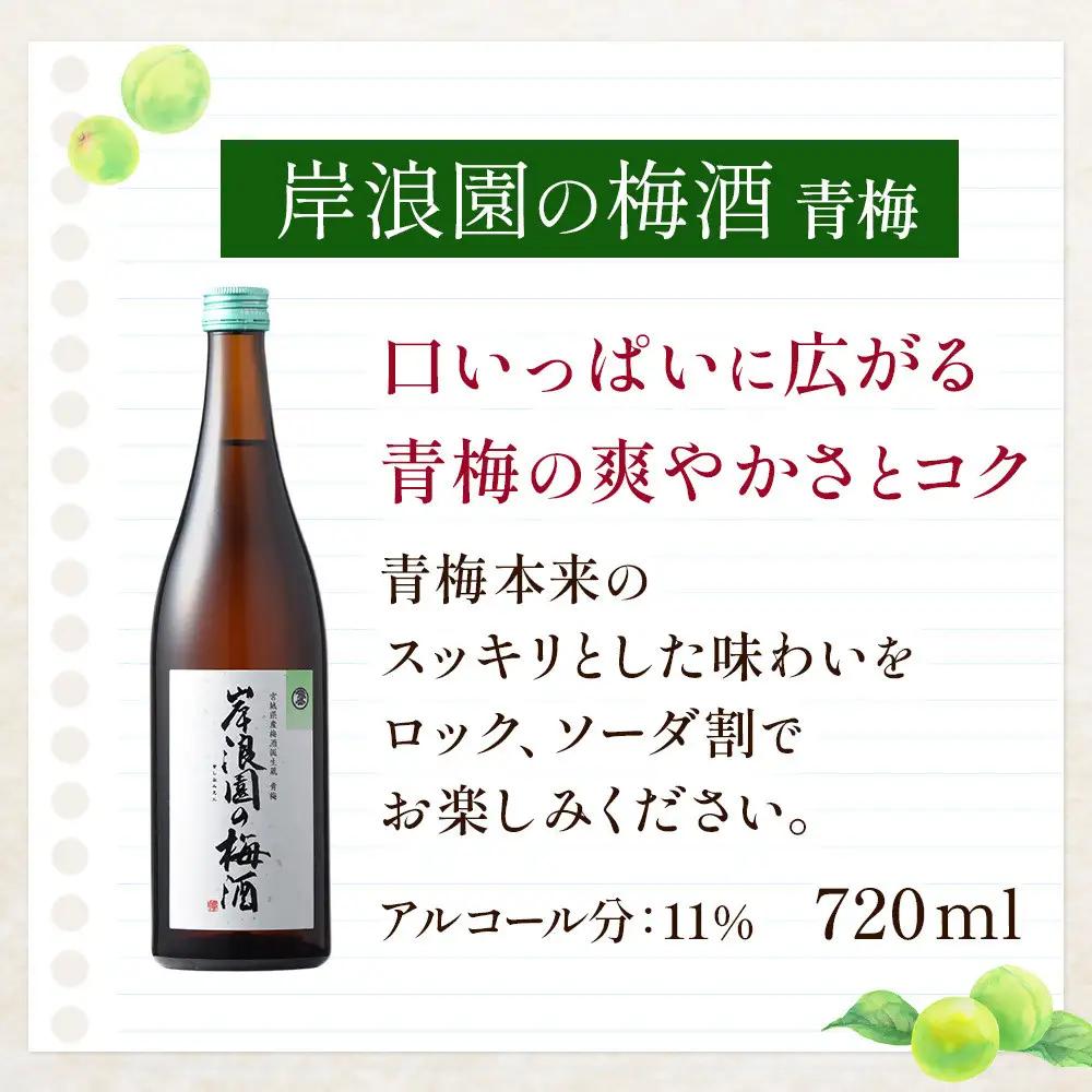 【宮城県角田市】岸浪園の梅酒　青梅　720ml×1本 梅酒