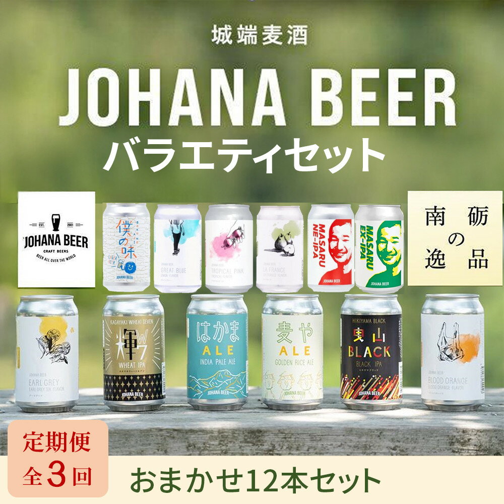 【ふるさと納税】【定期便3回】城端麦酒　おまかせ12本入り《南砺の逸品》 | ビール 発泡酒 350ml クラフト ビール 地ビール お酒 さけ ギフト 洋酒 ビール 醸造 地元産 地方 特産品 地域限定 詰め合わせ 味比べ プレミアム クラフトビール