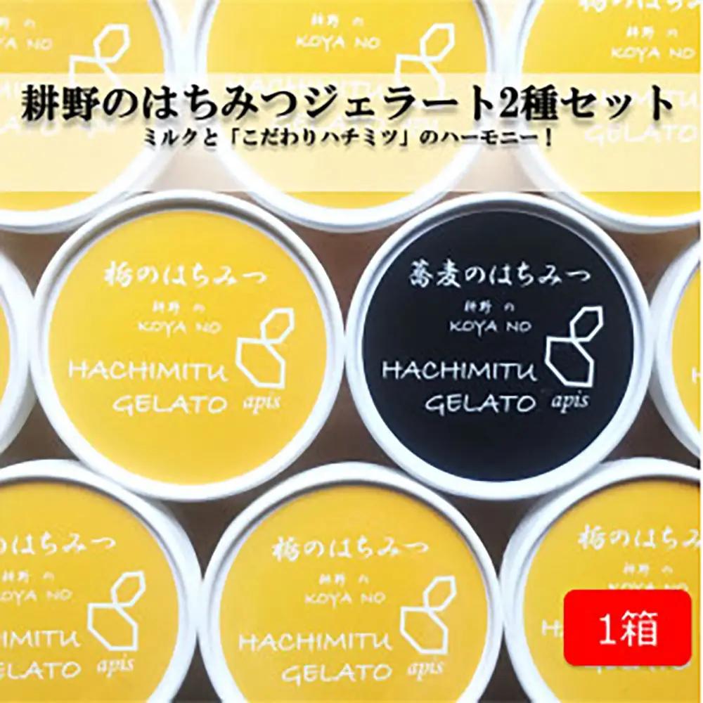 ミルクと「こだわりハチミツ」のハーモニー！国産純粋はちみつ「耕野のはちみつ」ジェラート2種8個セット【21103】