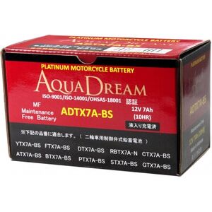 AQUADREAM PLATINUM バイク用バッテリー 液入充電済 ADTX7A-BS 1個【配送不可地域：沖縄県】【1608721】