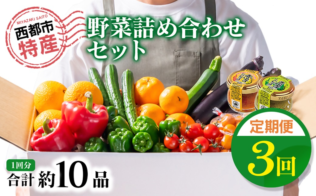 【3回定期便】西都市旬の特産詰め合わせセット 野菜・スイートコーン等＜32-4a＞野菜