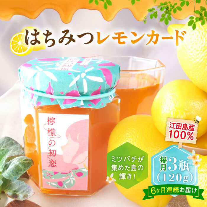 【ふるさと納税】【全6回定期便】江田島産100％ はちみつ レモンカード檸檬の初恋 120g×3本セット ハチミツ 蜂蜜 広島 江田島市/はつはな果蜂園 [XCD010] ハチミツ 国産 はちみつ 人気 ジャム スプレッド クリーム バター パン