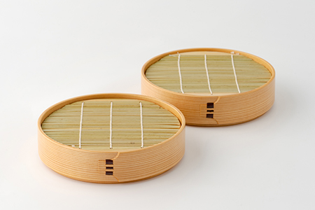 【大館曲げわっぱ】ざるセイロ　2枚組 【配送日指定不可】　410P6002