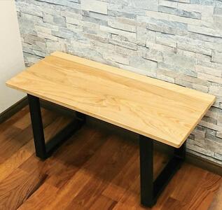 ベンチ ダイニングベンチ ローテーブル 木製 アッシュ アイアン 玄関 2人掛け リビング 鉄 無垢材 大川家具