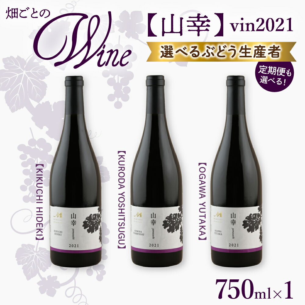 【ふるさと納税】【選べる単品/定期便】 ワイン 山幸 vin2021 750ml / 赤ワイン わいん 果実酒 酒 セット 贈り物 ギフト お祝い 記念日 お歳暮 国産 瓶 お取り寄せ 北海道 十勝 芽室町北海道 十勝 芽室町