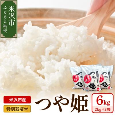 ふるさと納税 米沢市 【先行予約】令和8年産 特別栽培米 つや姫 6kg ( 2kg×3袋 )