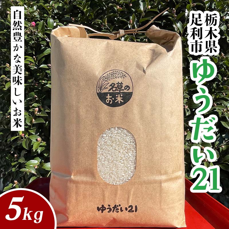 【ふるさと納税】【先行予約】 令和8年産 新米 栃木県足利市産 ゆうだい21 5kg 精米 白米 米 こめ ごはん 食品 栃木県 足利市 F7Z-1810