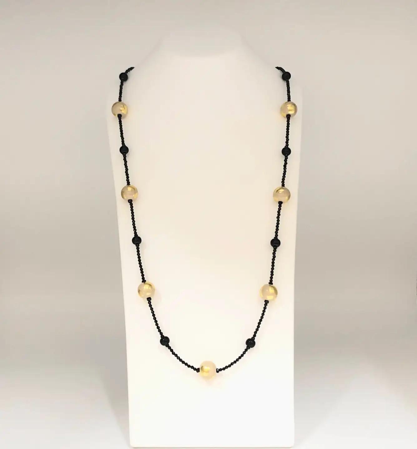 輪島うるし塗 HAKU ネックレス （白金箔） wa049　ネックレス