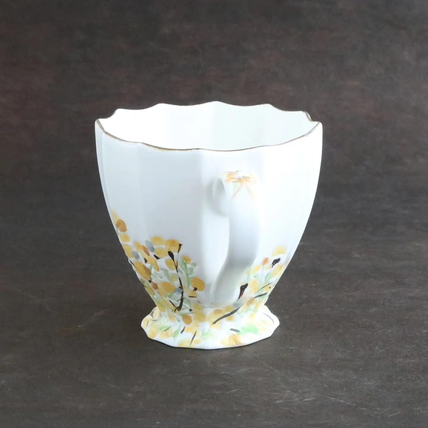 【美濃焼】koyomiお花マグカップ 3月 ミモザ【buzan 武山窯】食器 コーヒーカップ ティーカップ [MBA015]