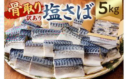 【訳あり】骨取り塩さば　切身5kg（500g×10袋） mi0012-0098 【塩サバ 鯖 切り身 骨なし 骨取り 海鮮 魚介 おつまみ おかず 惣菜 弁当 冷凍】