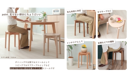 椅子 スタッキングスツール Yummy(ヤミー) 1脚 選べるカラー スタッキング チェア スツール スタッキングチェア 丸椅子 丸 腰掛け椅子 腰掛け 背もたれなし キャスターなし 重ねる 木製 イ