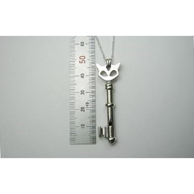 ふるさと納税 館山市 銀の笛 猫の鍵、だけど笛　キーペンダント　ホイッスル　キャット　チェーン付き　シルバー |  | 03