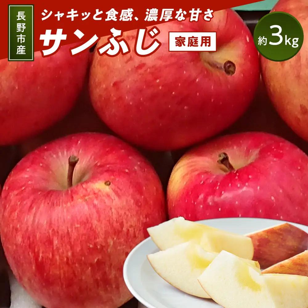 長野市産 サンふじ 家庭用 約3kg【2026年11月下旬以降出荷予定】(さらしな青果) | りんご りんご