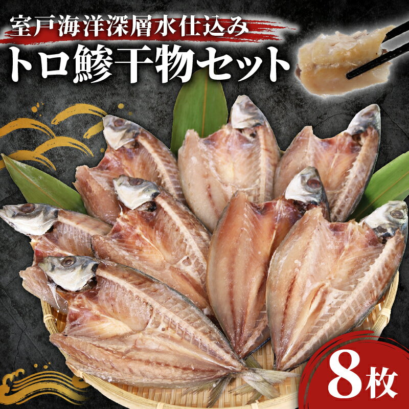 【ふるさと納税】脂乗り抜群 特大 アジ 干物 セット 鯵 8枚 国産 室戸海洋深層水仕込み 高知県室戸市 干物 ひもの 魚 魚介 海鮮 惣菜 冷凍 グリル 簡単調理 大容量 ご飯のおかず 酒の肴 BBQ キャンプ 贈答品 ギフト 人気 ランキング 送料無料