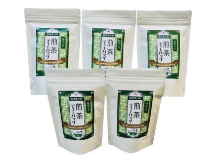 抹茶入り煎茶　紐付きティーバッグ5袋